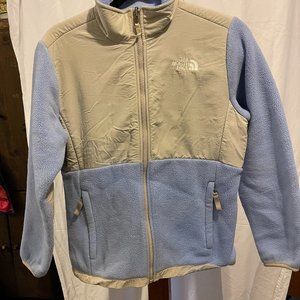 The North Face TNF Fleece Jacket Coat Nice Condition w Mark on Shoulder Girl Lrg